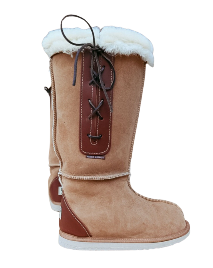 Long Lace Ugg Boot- Chestnut